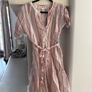 GAP Multicolor Vertical Stripe Shirt Dress